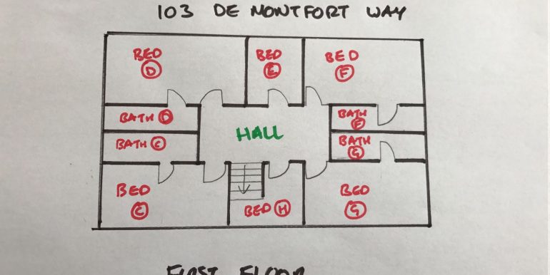 103 De Monfort way - First Floor